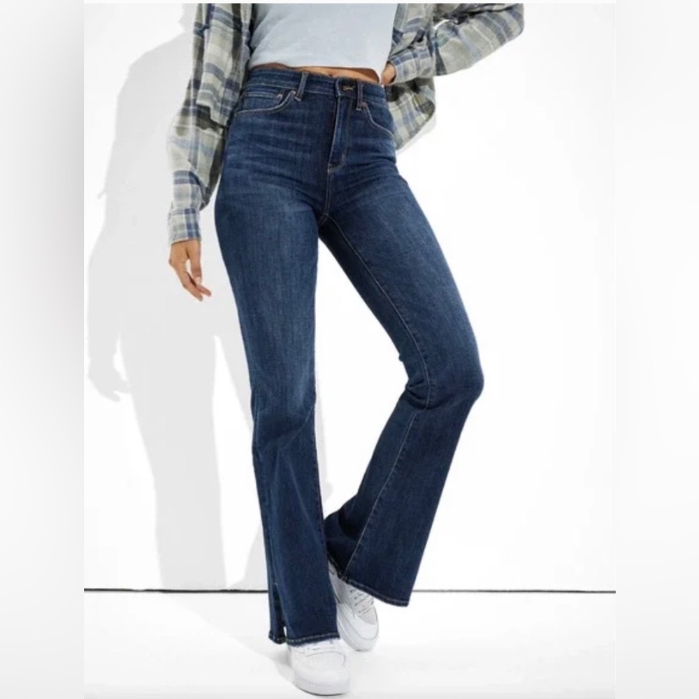american eagle high rise flare jeans